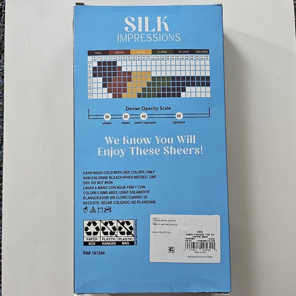 SILK IMPRESSION 4-pk PANTYHOSE coffee bean ALL DAY sheer CONTROL TOP 20 denier - Picture 2 of 3